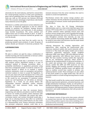 Carbon Emission Forecasting using ARIMA | PDF