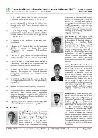 Comparative Study of Abstractive Text Summarization Techniques | PDF