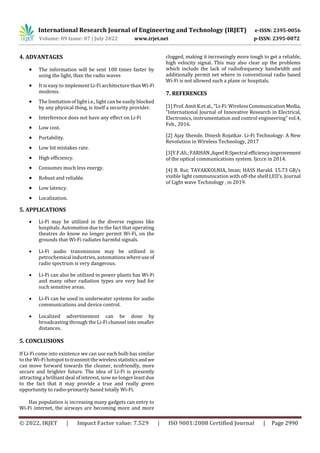 AUDIO TRANSMISSION USING LIGHT FIDELITY | PDF