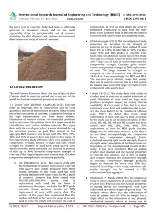 Strength Studies of Concrete with Quarry Dust as Partial Replacement of ...