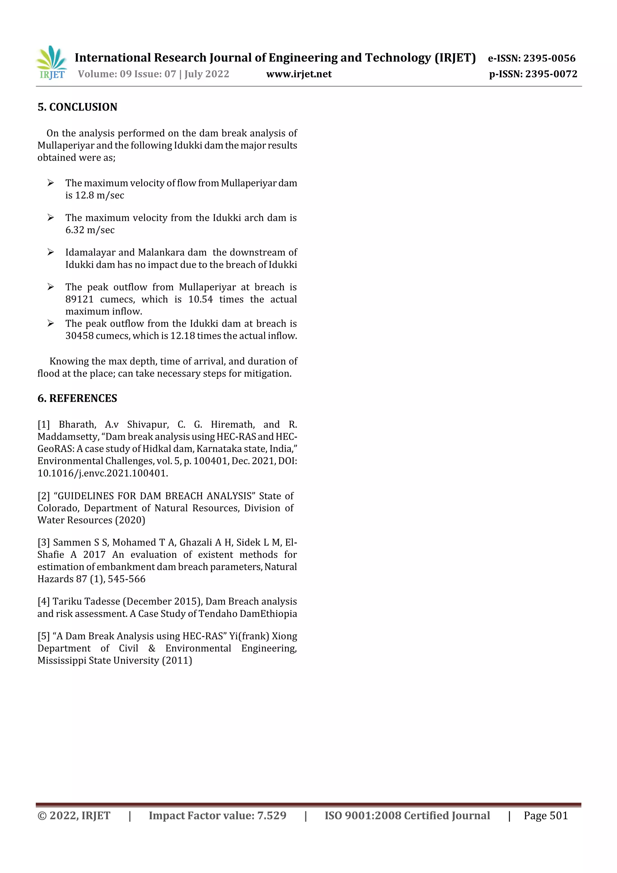 DAM BREAK HAZARD MAPPING: A CASE STUDY OF MULLAPERIYAR DAM | PDF