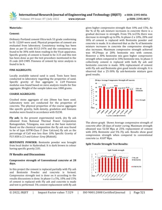 AN EXPERIMENTAL STUDY ON CONCRETE BY PARTIAL REPLACEMENT OF CEMENT WITH ...