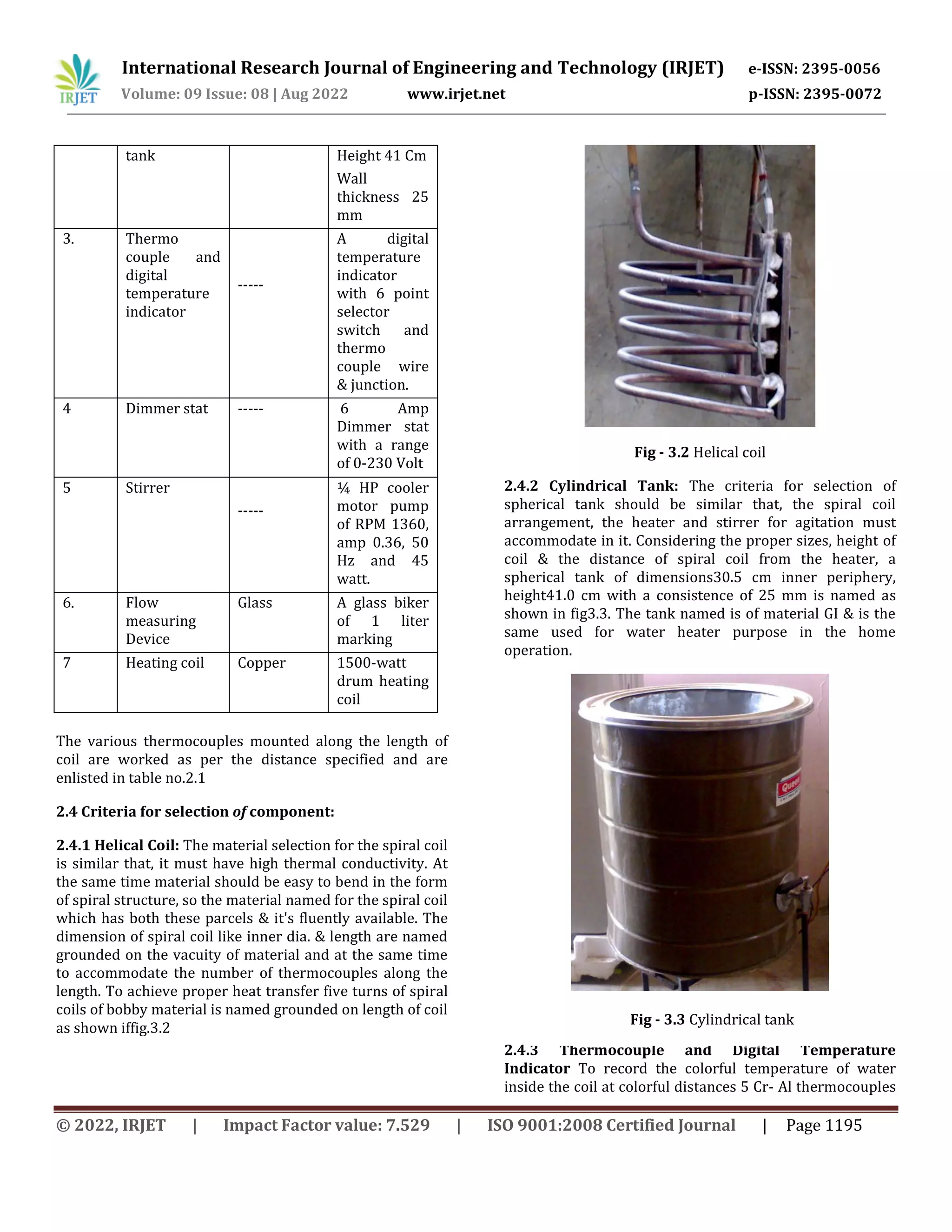 CONVECTIVE HEAT TRANSFER ANALYSIS IN A HELICAL COIL | PDF | Chemistry ...
