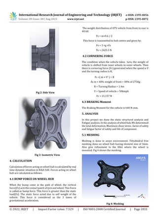 Design And Analysis Of Wheel Hub Of Baja ATV In Ansys. | PDF