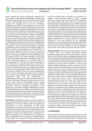 Dynamic Modeling and Simulation on a Hybrid Power System for Electric ...