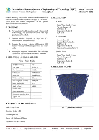 SEISMIC PERFORMANCE OF HIGH RISE BUILDINGS WITH FLOATING COLUMNS AND ...