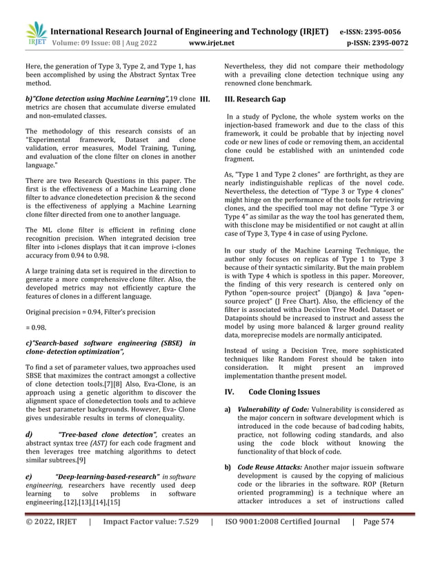 Study on Different Code-Clone Detection Techniques & Approaches to ...