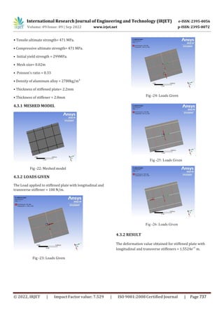 NONLINEAR BUCKLING ANALYSIS OF STIFFENED PLATE | PDF