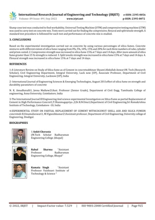 Use of Silica Fume in Concrete Partially Replacement By Cement” -A ...