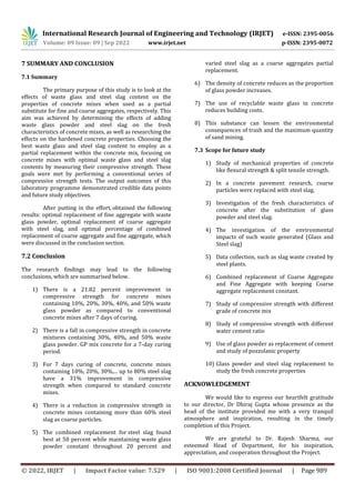 OPTIMUM REPLACEMENT OF COARSE AGGREGATE BY STEEL SLAG AND FINE ...