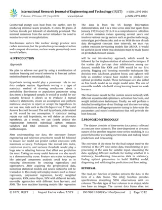 Carbon Emission Forecasting using ARIMA | PDF