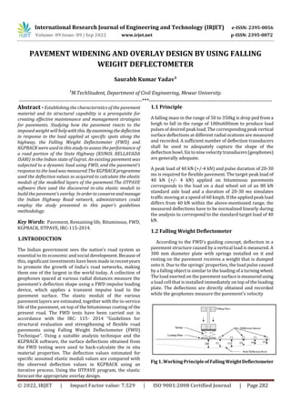 PAVEMENT WIDENING AND OVERLAY DESIGN BY USING FALLING WEIGHT ...