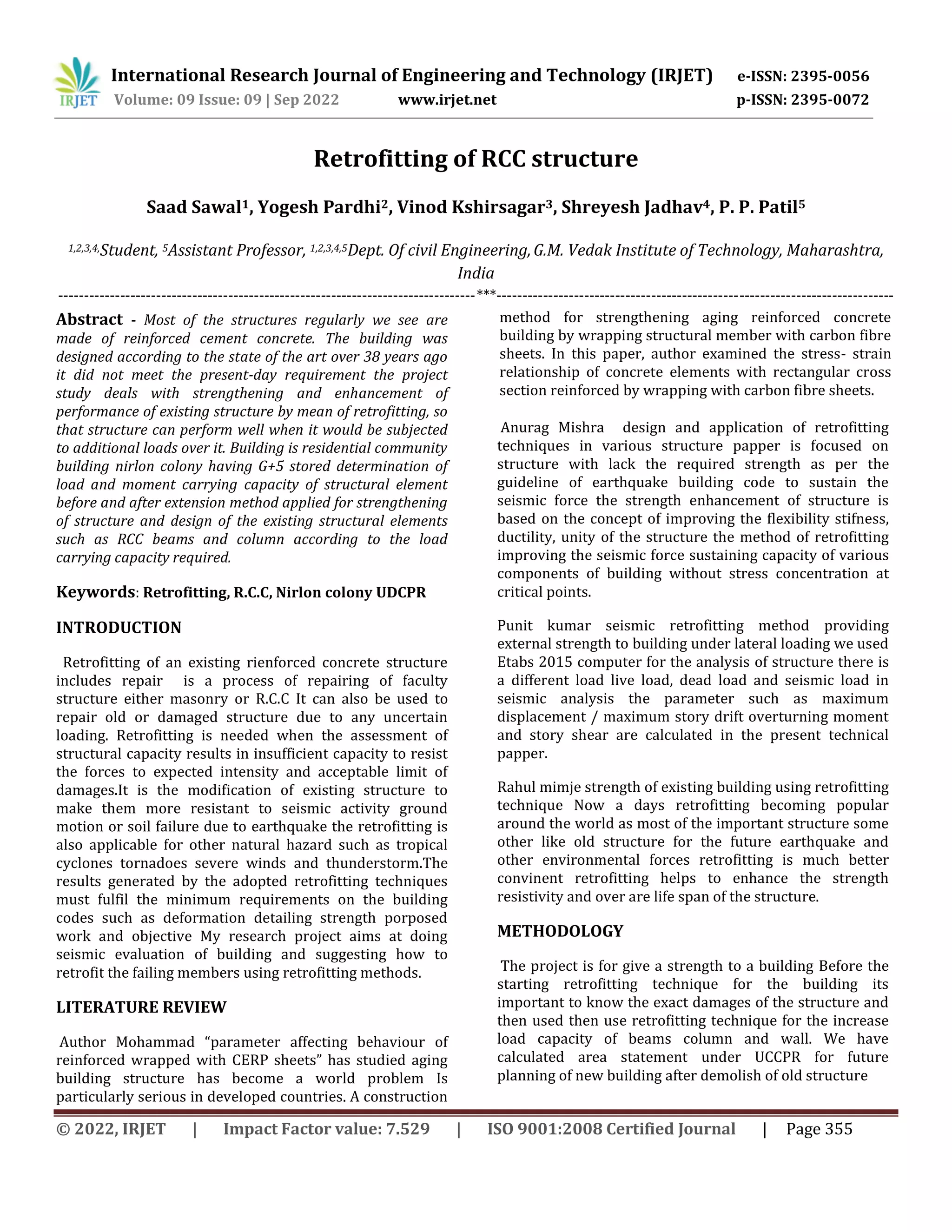 Retrofitting of RCC structure | PDF