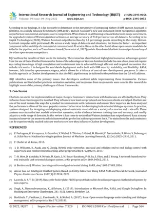 A Review on the Determinants of a suitable Chatbot Framework- Empirical ...