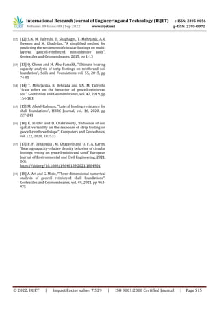 Analysis on foundations reinforced with geocell | PDF
