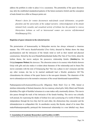 Discourse of Queer Identity: An Analysis of Queer Self in selected