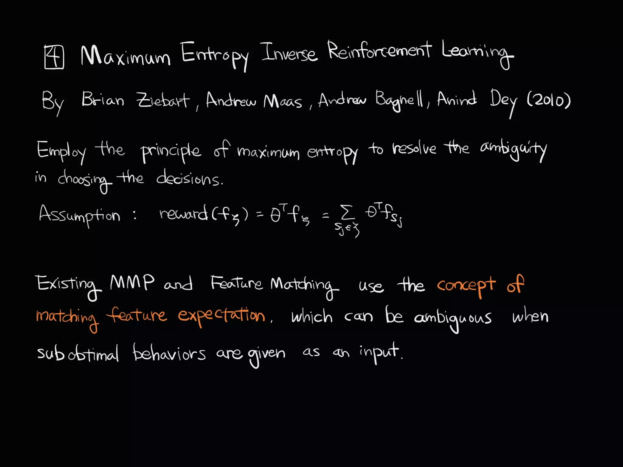 Inverse Reinforcement Learning Algorithms