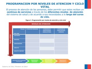 Gobierno de Chile / Ministerio de Salud 
PROGRAMACION POR NIVELES DE ATENCION Y CICLO VITAL El proceso de atención de las ...