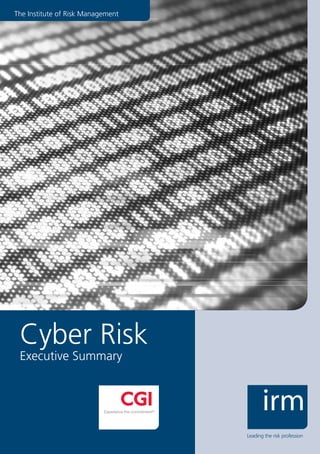 Cyber Risk
Executive Summary
The Institute of Risk Management
 
