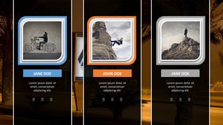 JANE DOE
Lorem ipsum dolor sit
amet, consectetuer
adipiscing elit.
JOHN DOE
Lorem ipsum dolor sit
amet, consectetuer
adipiscing elit.
JANE DOE
Lorem ipsum dolor sit
amet, consectetuer
adipiscing elit.
 