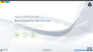 w w w . D o m a i n . c o m Page 44
www.MainSlide.com
© All Rights Reserved.
Confidential
Best Choice For the Success
InspiraSign serves many Illawarra businesses directly while being
easily accessible to our Indonesia clientele, Go ahead and replace
it with your own text.
Clean & Solid Concept
 