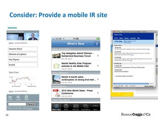 Consider: Provide a mobile IR site 