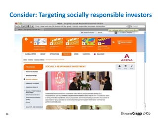 Consider: Targeting socially responsible investors 