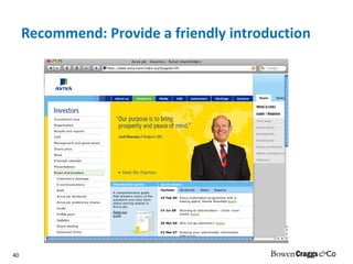 Recommend: Provide a friendly introduction 