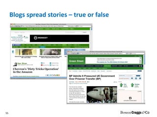 Blogs spread stories – true or false 
