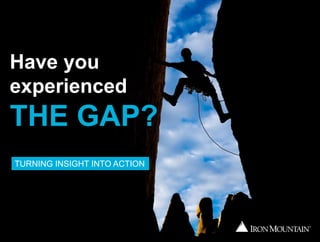 Have you
experienced
THE GAP?
TURNING INSIGHT INTO ACTION
 