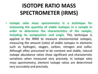 Irms Analysis Irms (introduction) | PPTX