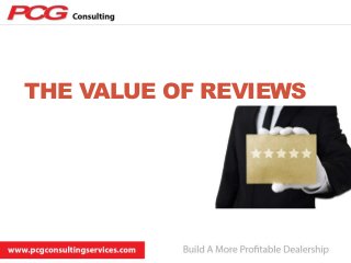 THE VALUE OF REVIEWS
 