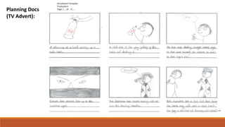 Planning Docs
(TV Advert):
 