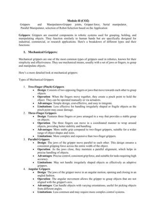 B.Tech 5th Semester Industrial Robotics Notes Module- II | PDF
