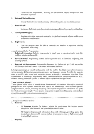 B.Tech 5th Semester Industrial Robotics Notes Module- VI | PDF
