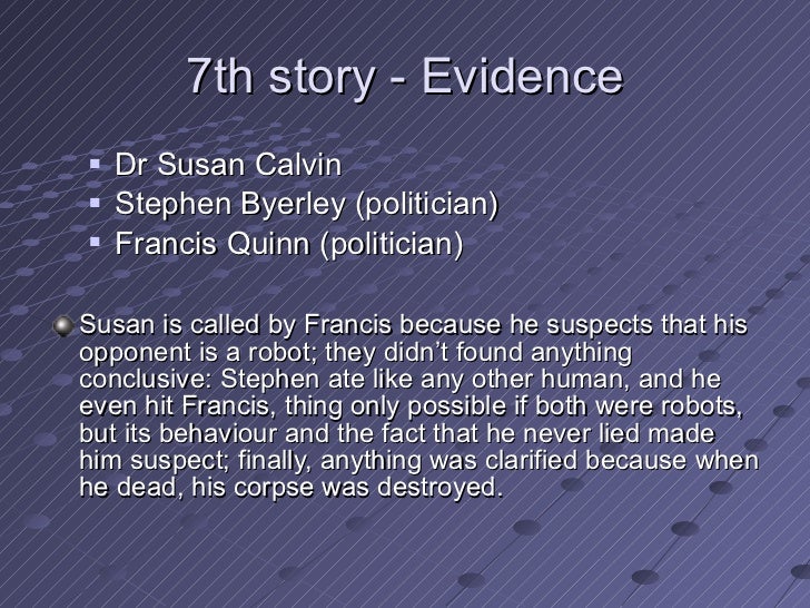 i robot evidence