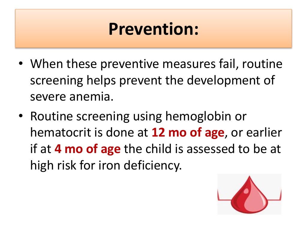 Iron deficiency anemia in children