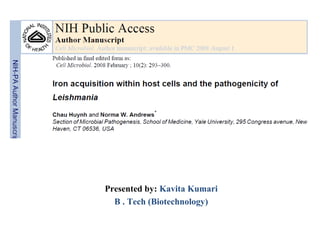 Presented by: Kavita Kumari
B . Tech (Biotechnology)
 