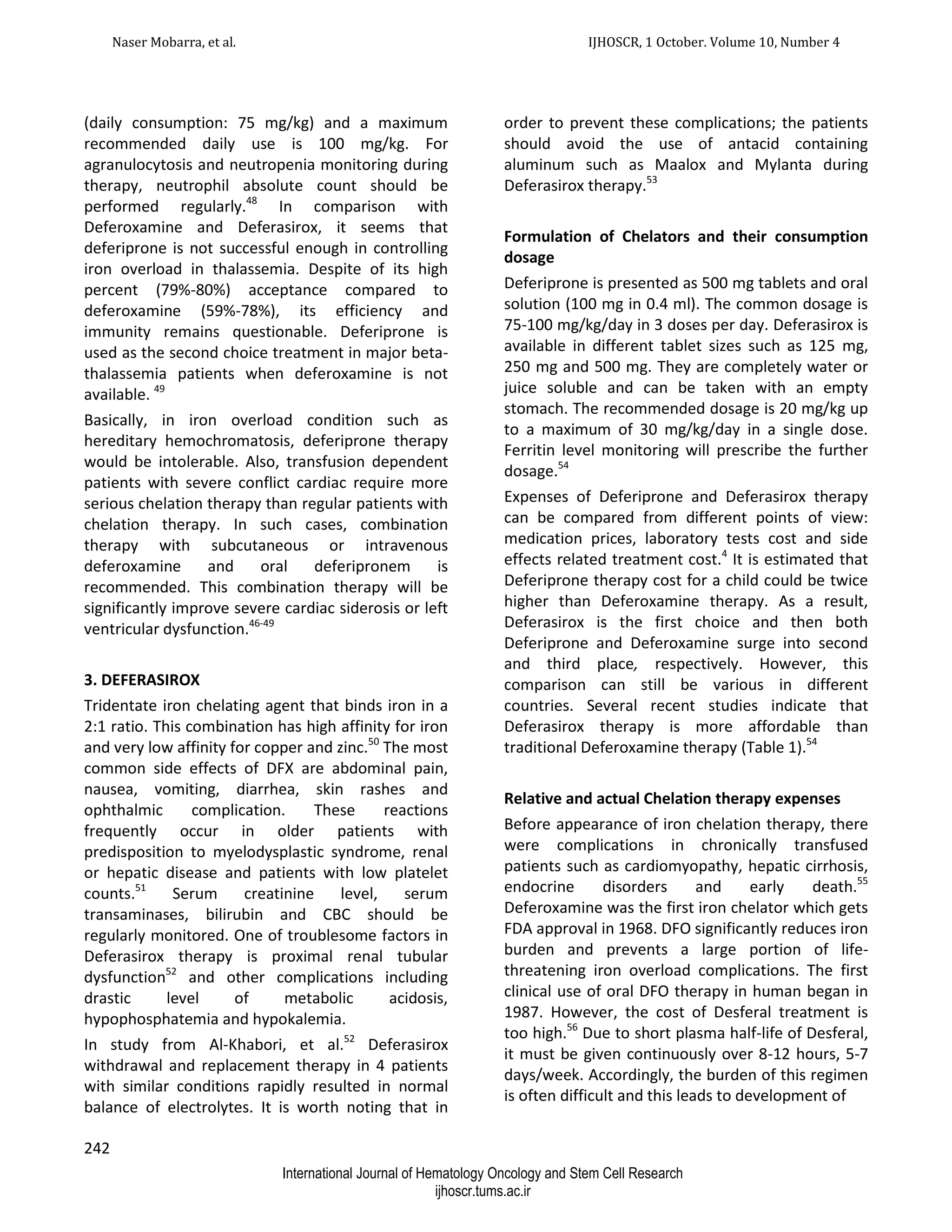 Iron chelators in treatment of iron overload syndromes | PDF