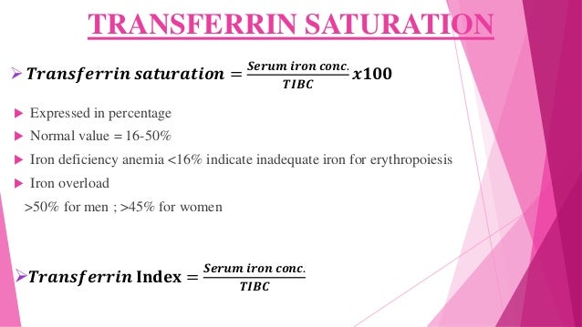 Percent iron saturation calculator