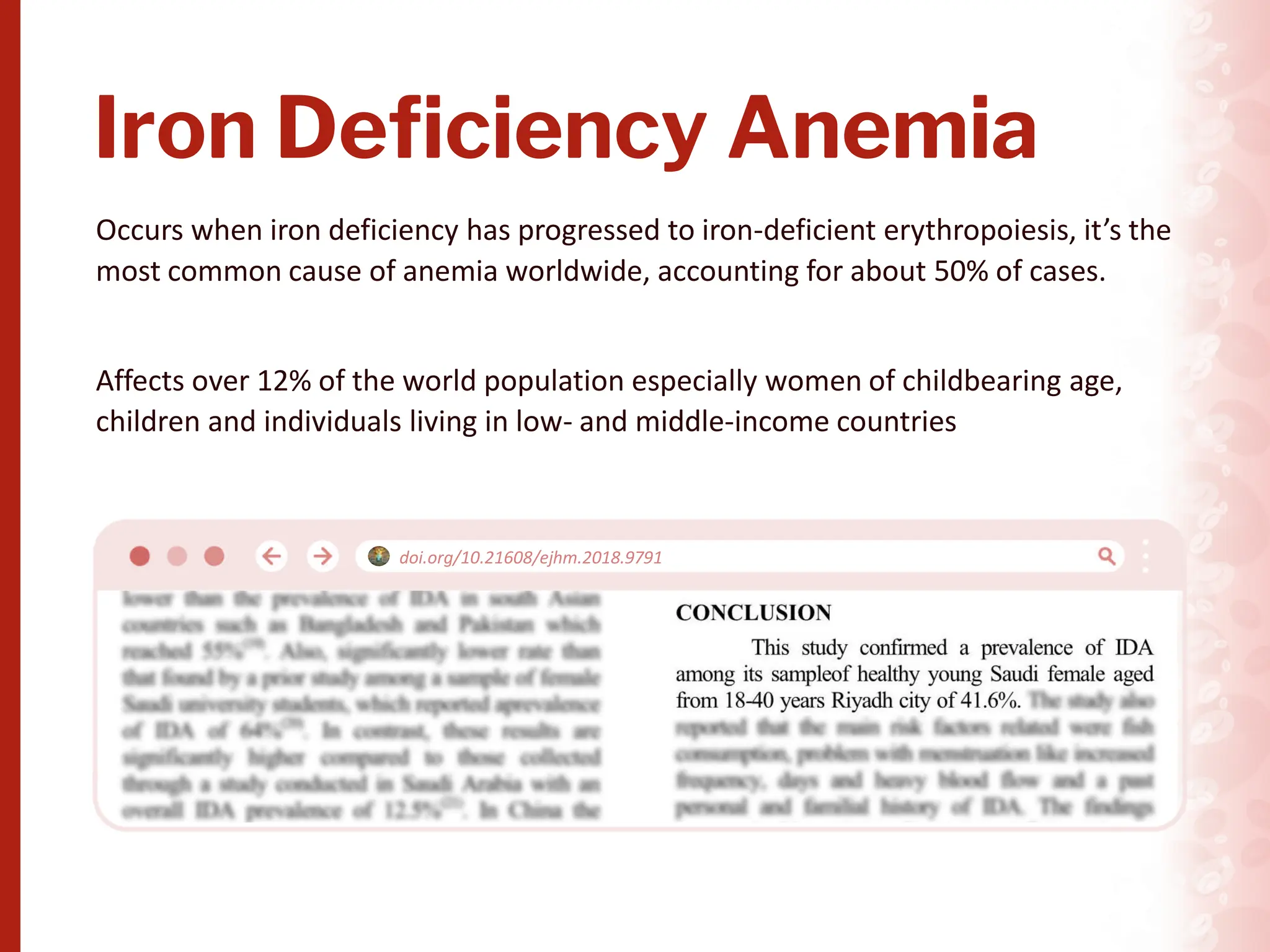Iron deficiency anemia (IDA) Diagnosis & Management | PPT