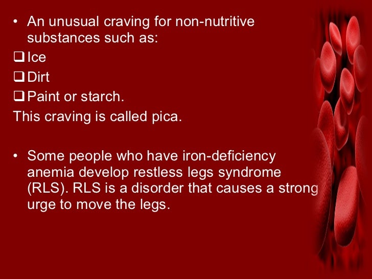 Iron deficiency anemia.