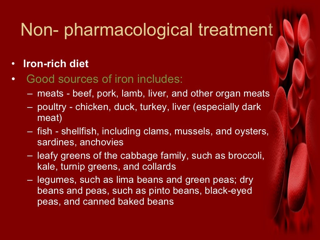 Iron deficiency anemia.