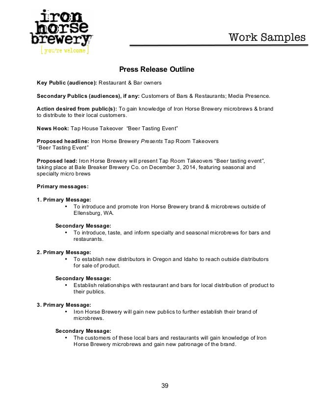 press release outline