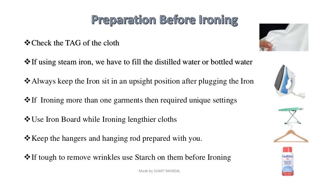 Ironing and Folding Cloths Presentation
