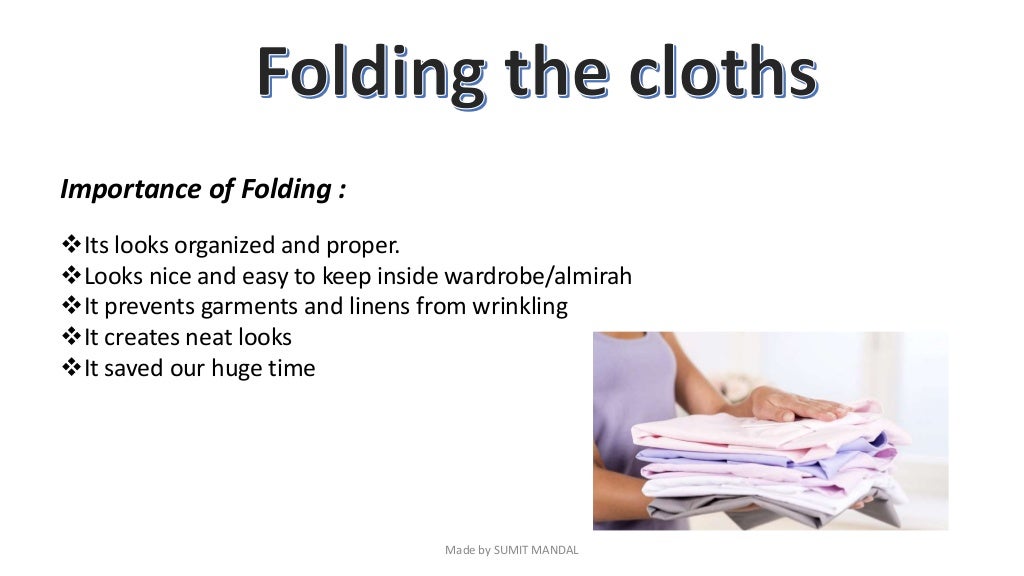 Ironing and Folding Cloths Presentation