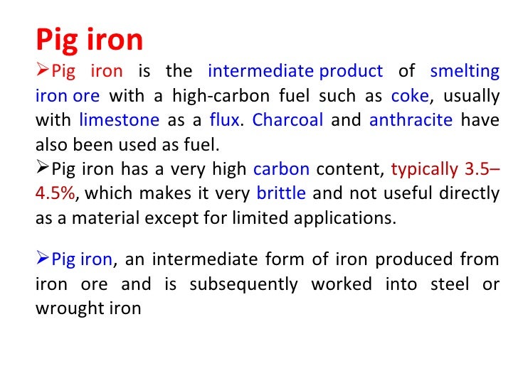 Iron making