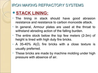 Stack Refractory Line Iron making refractories | PPT