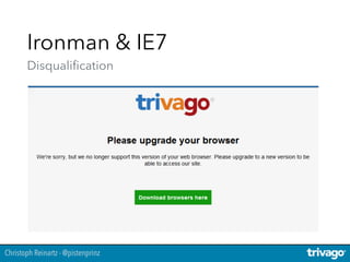 Christoph Reinartz - @pistenprinz
Ironman & IE7 
Disqualiﬁcation
 