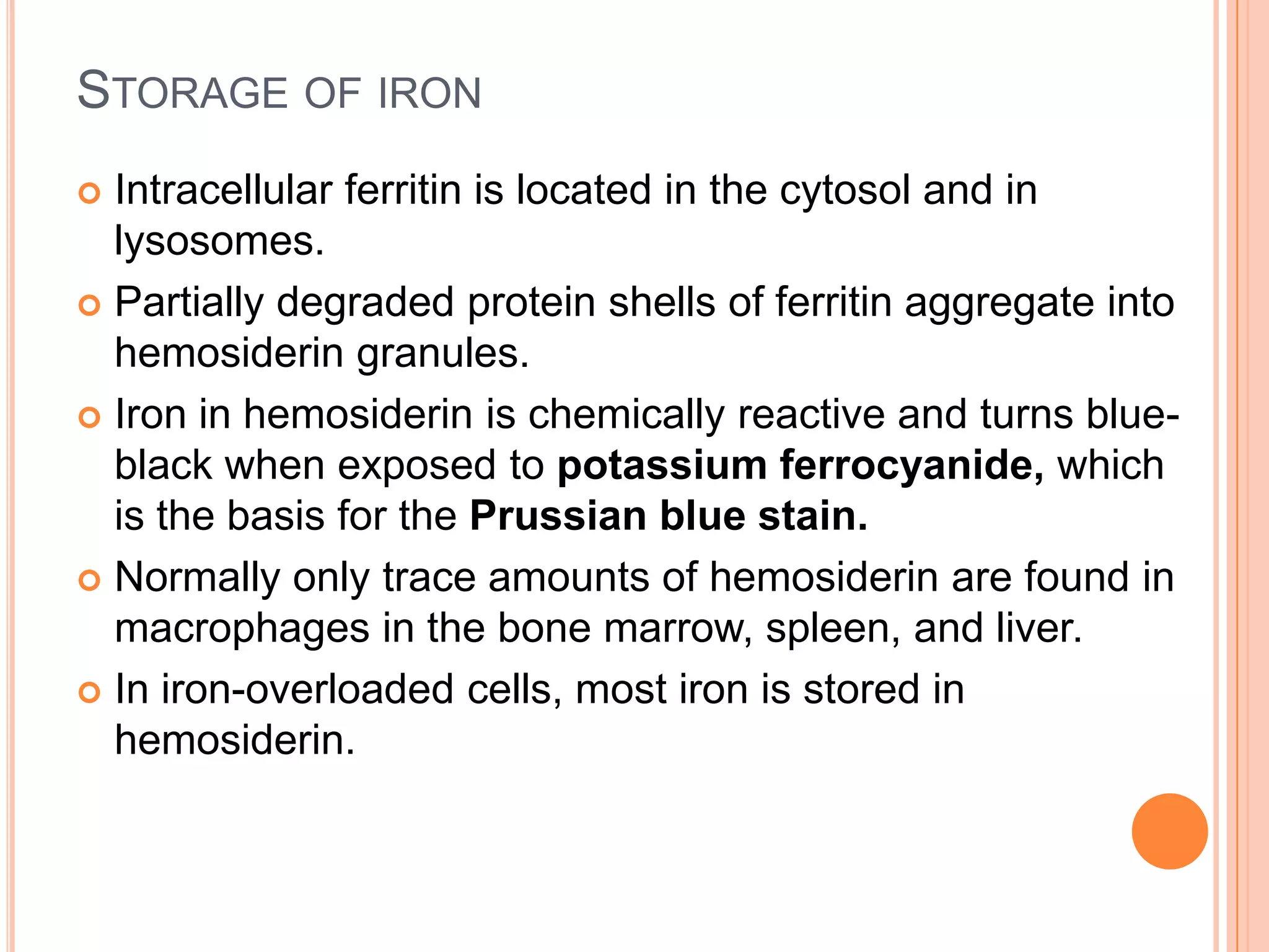 Iron metabolism, iron deficiency